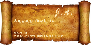 Jagyugy Asztrid névjegykártya